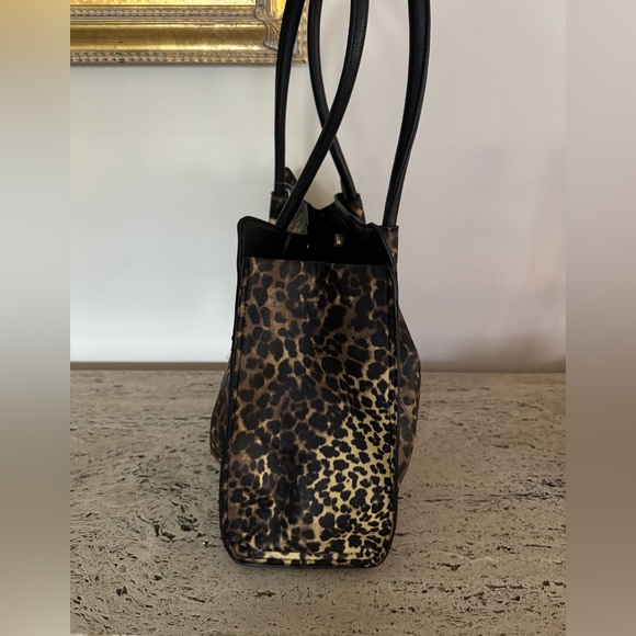 Cavalli Class Cinque Ruched Shopper Bag Leopard Print - Picture 7 of 13